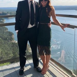 Nordstrom emerald green cocktail dress